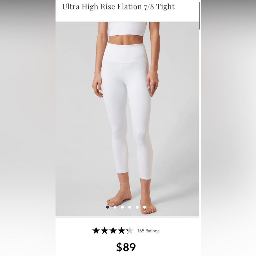 White Ultra high rise elation 7/8